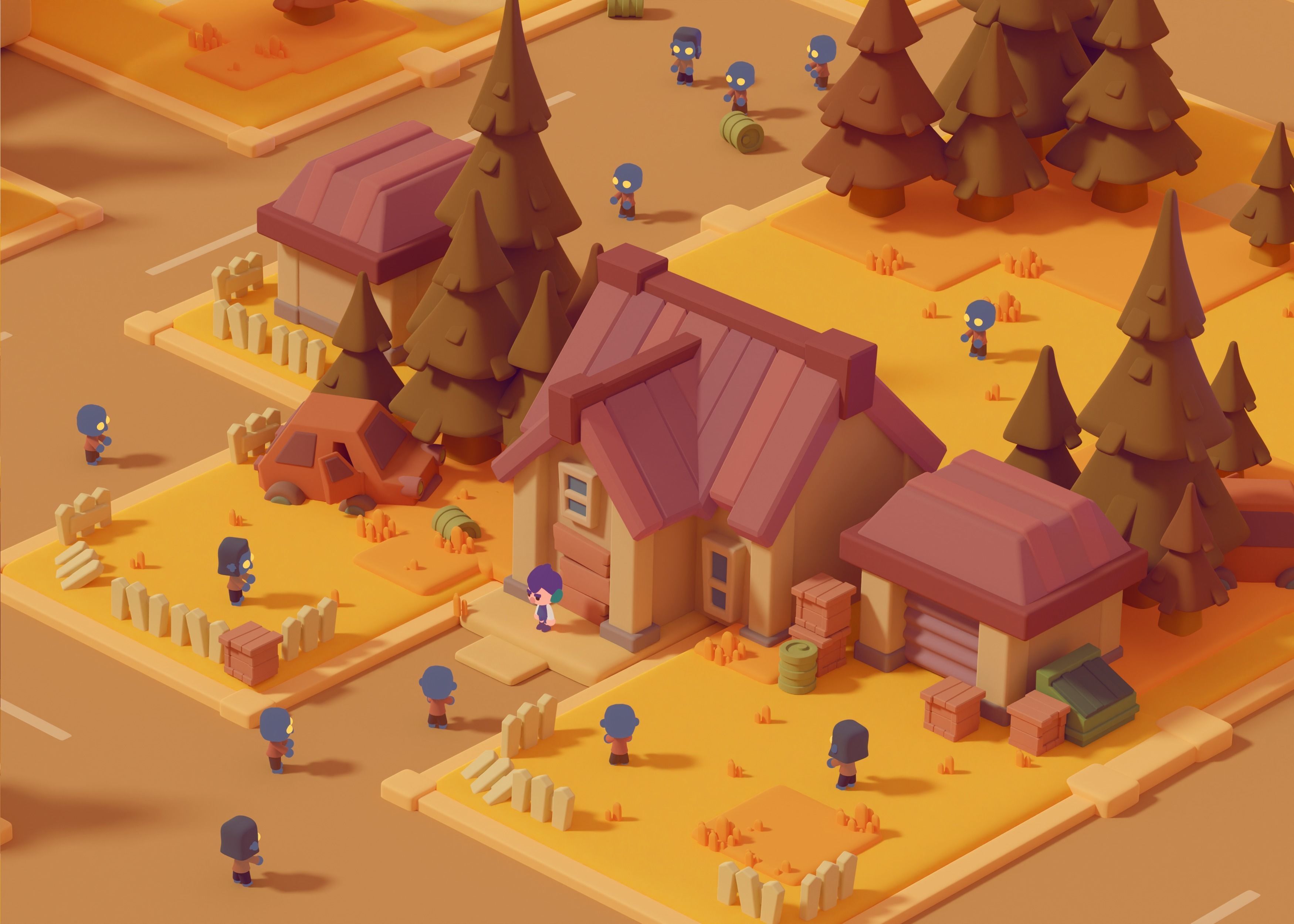 Nature - Tree Pack 02 Stylized 3D 3D model_14