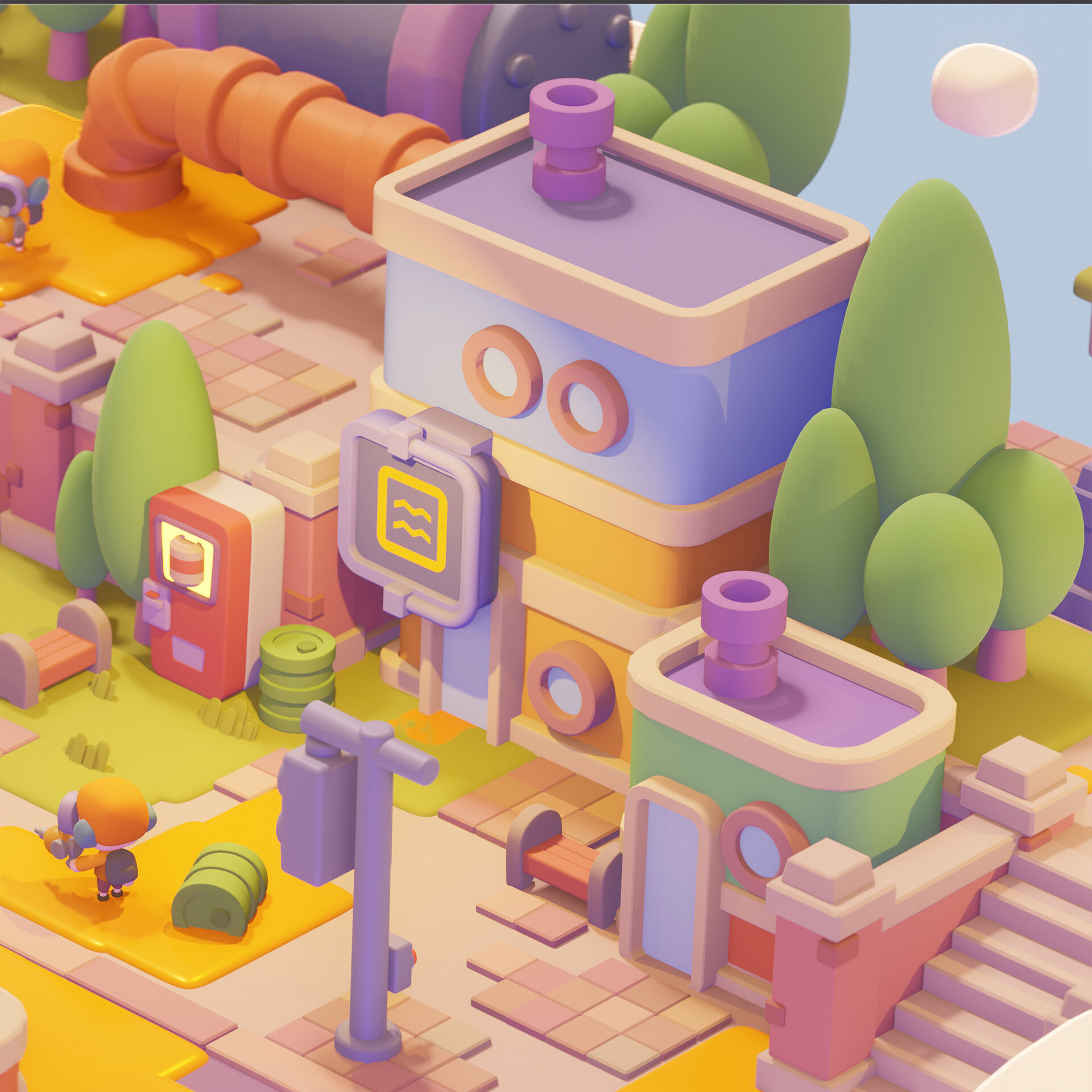 Nature - Tree Pack 02 Stylized 3D 3D model_9