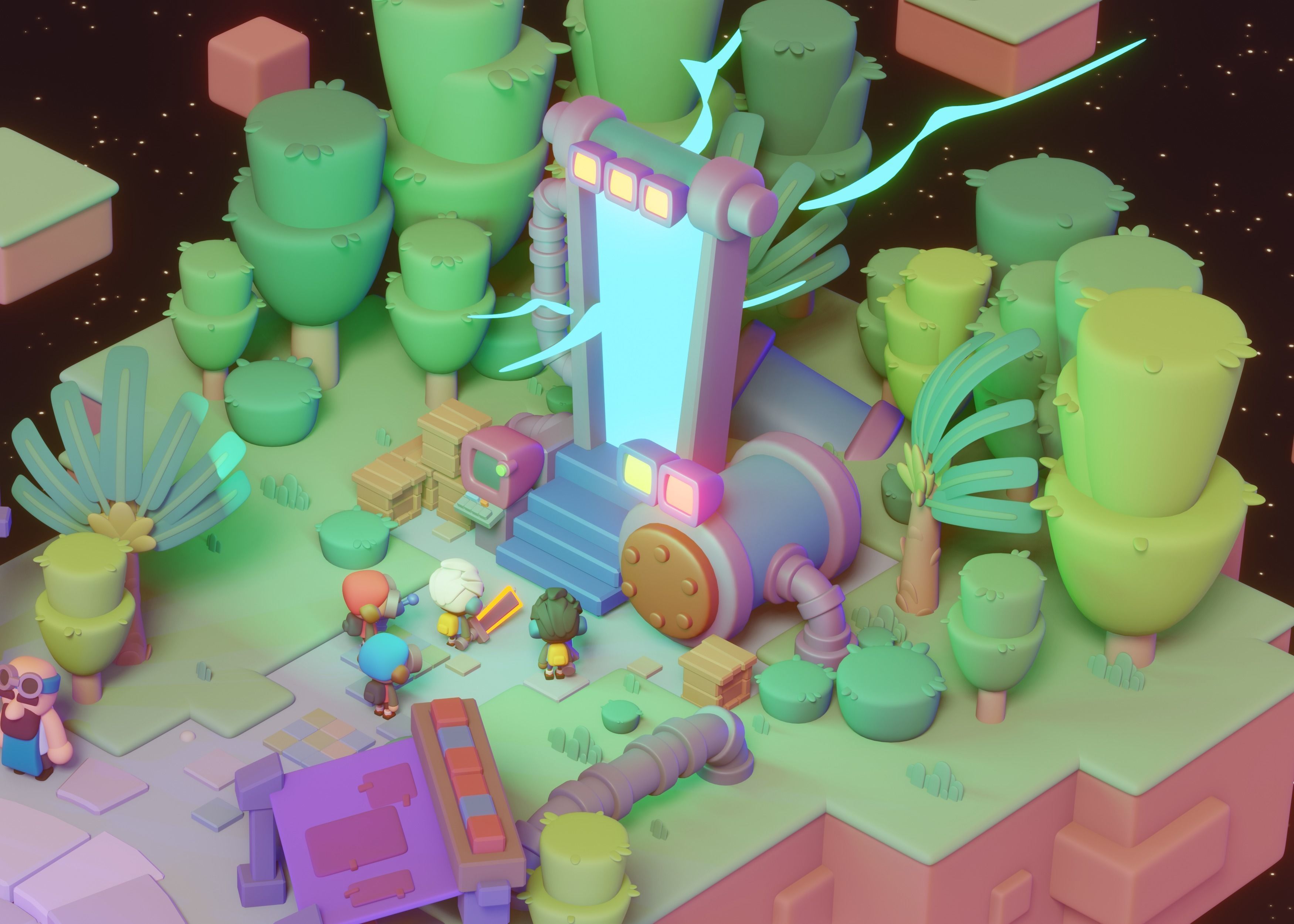 Nature - Tree Pack 02 Stylized 3D 3D model_3