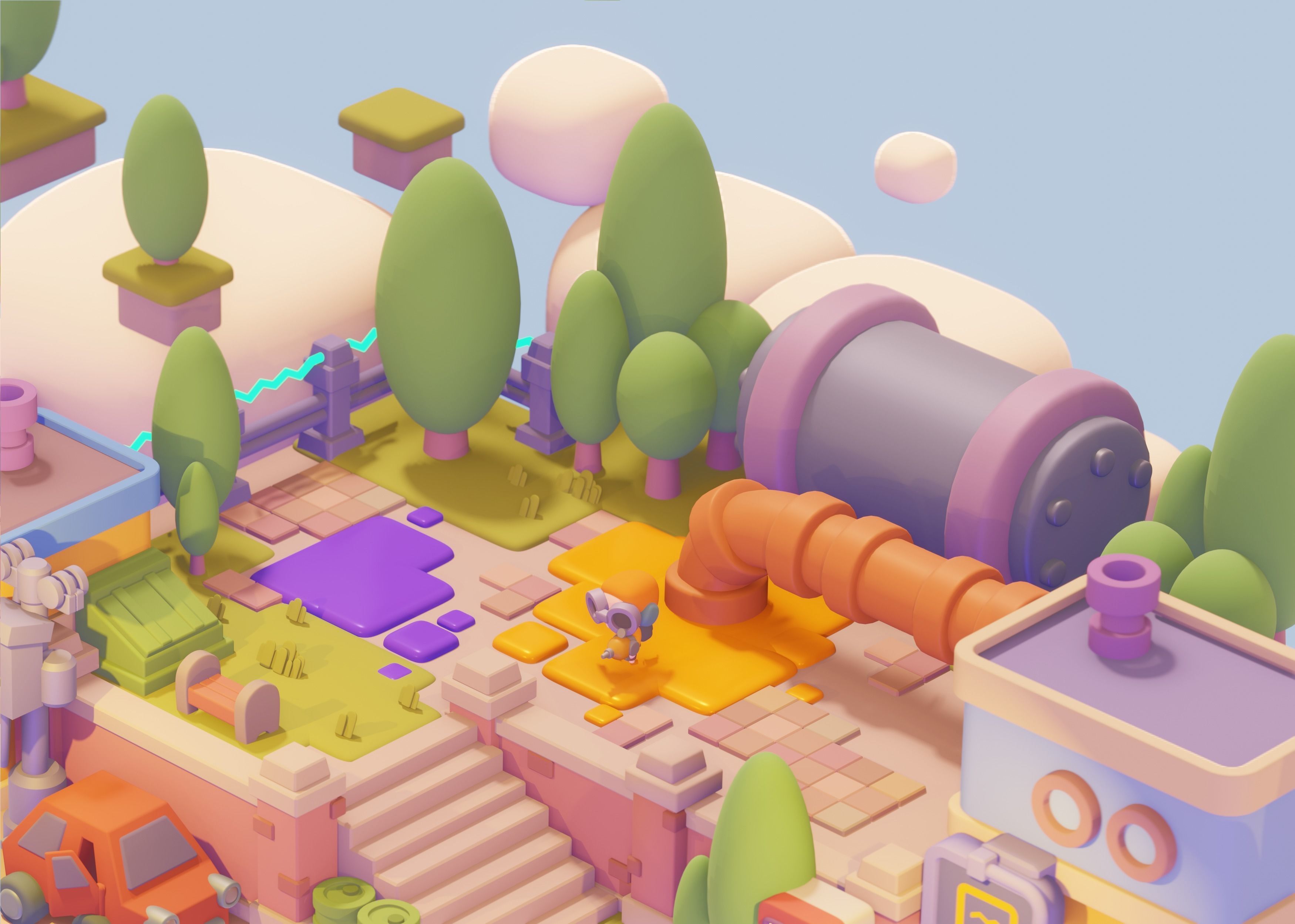 Nature - Tree Pack 02 Stylized 3D 3D model_10