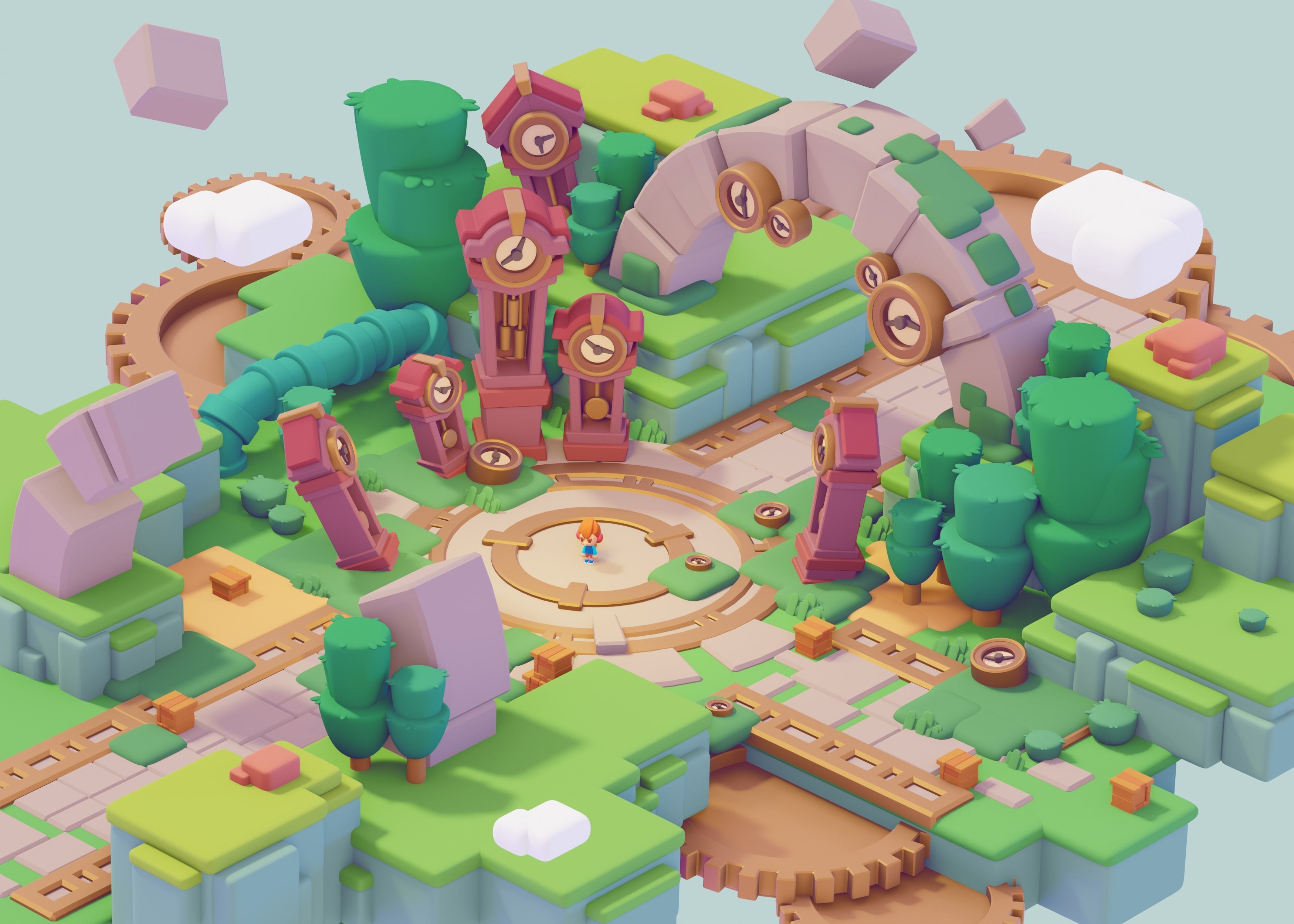 Nature - Tree Pack 02 Stylized 3D 3D model_5