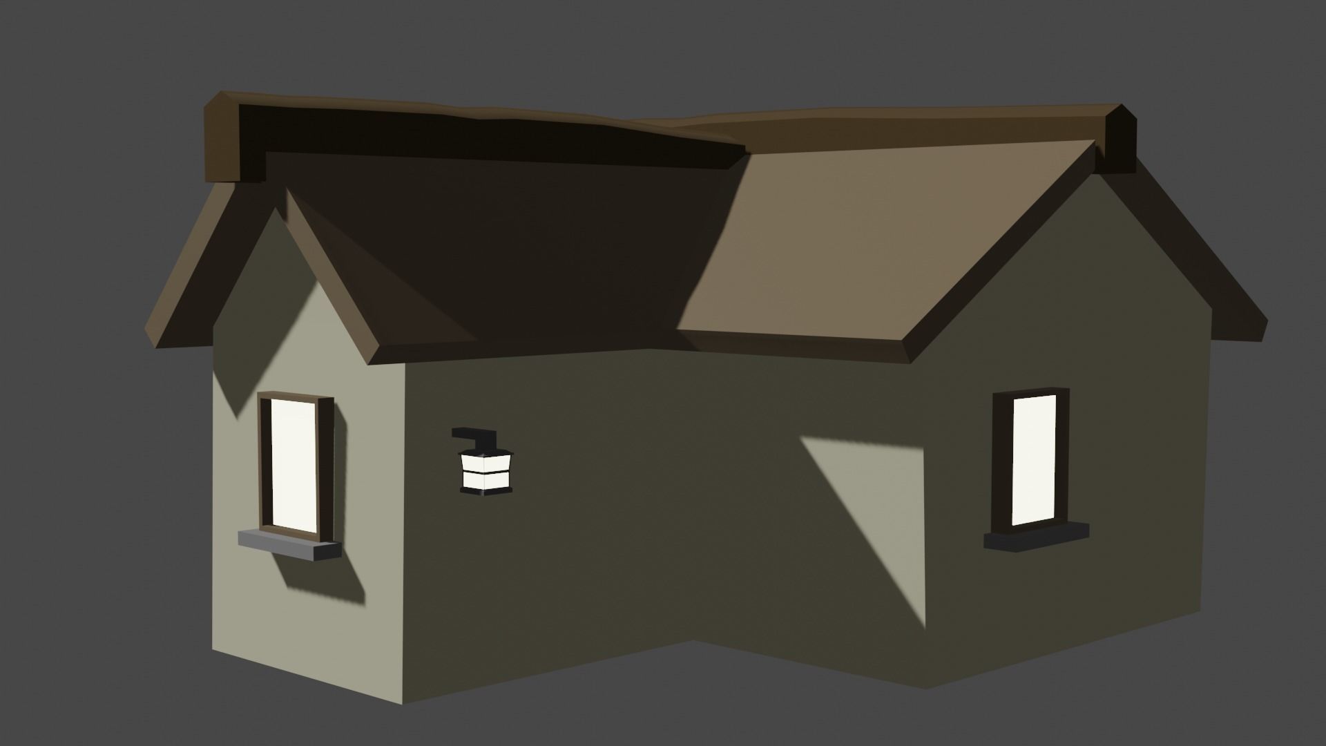 Low Poly House Low-poly 3D model_3