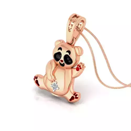 Kids panda pendant 3dm stl detail 3D print model