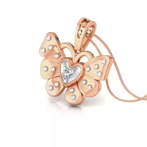 Kids butterfly pendant 3dm stl detail 3D print model