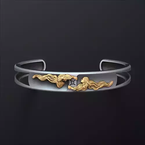 Zodiac Horoscope Gemini Bracelet 3D print model