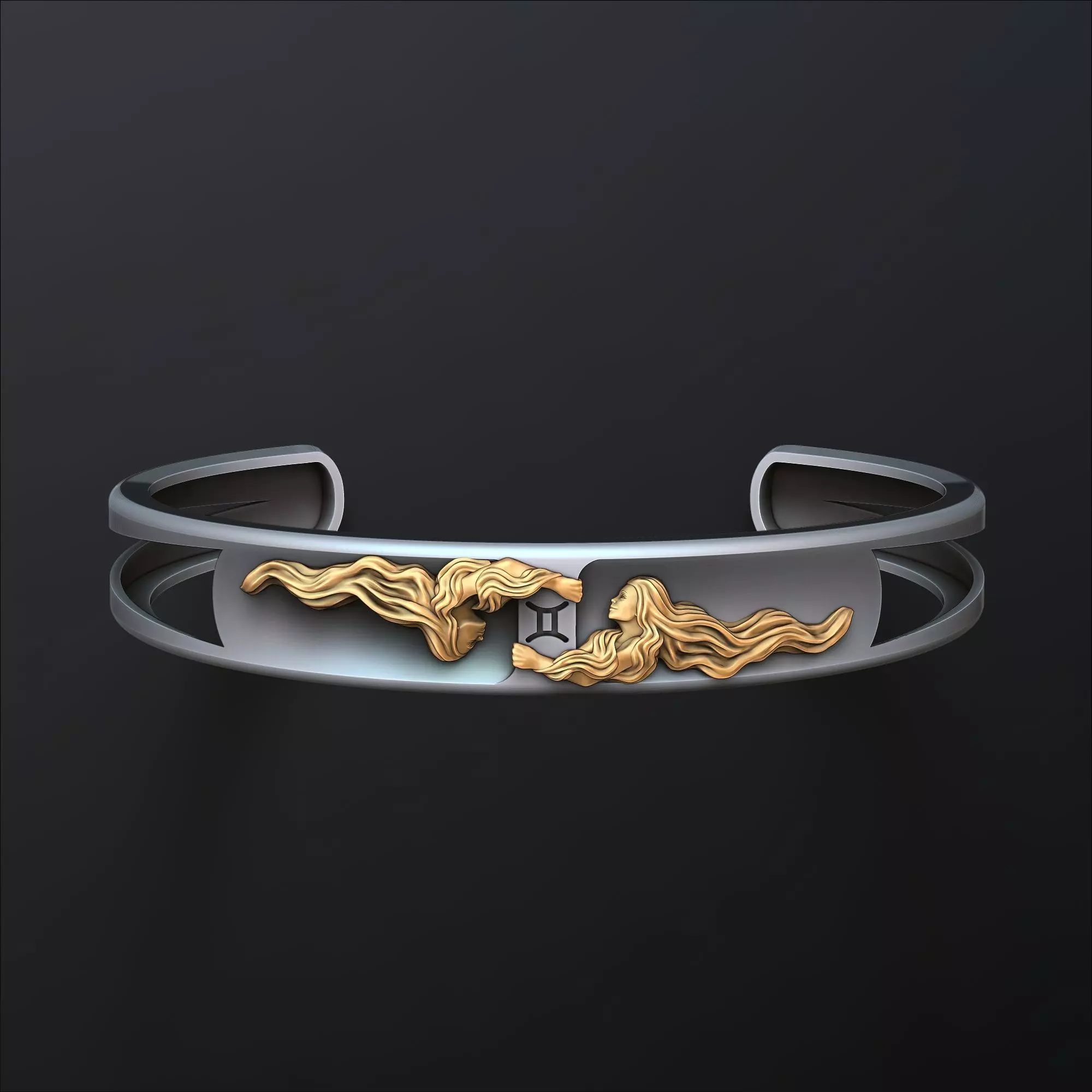 Zodiac Horoscope Gemini Bracelet 3D print model