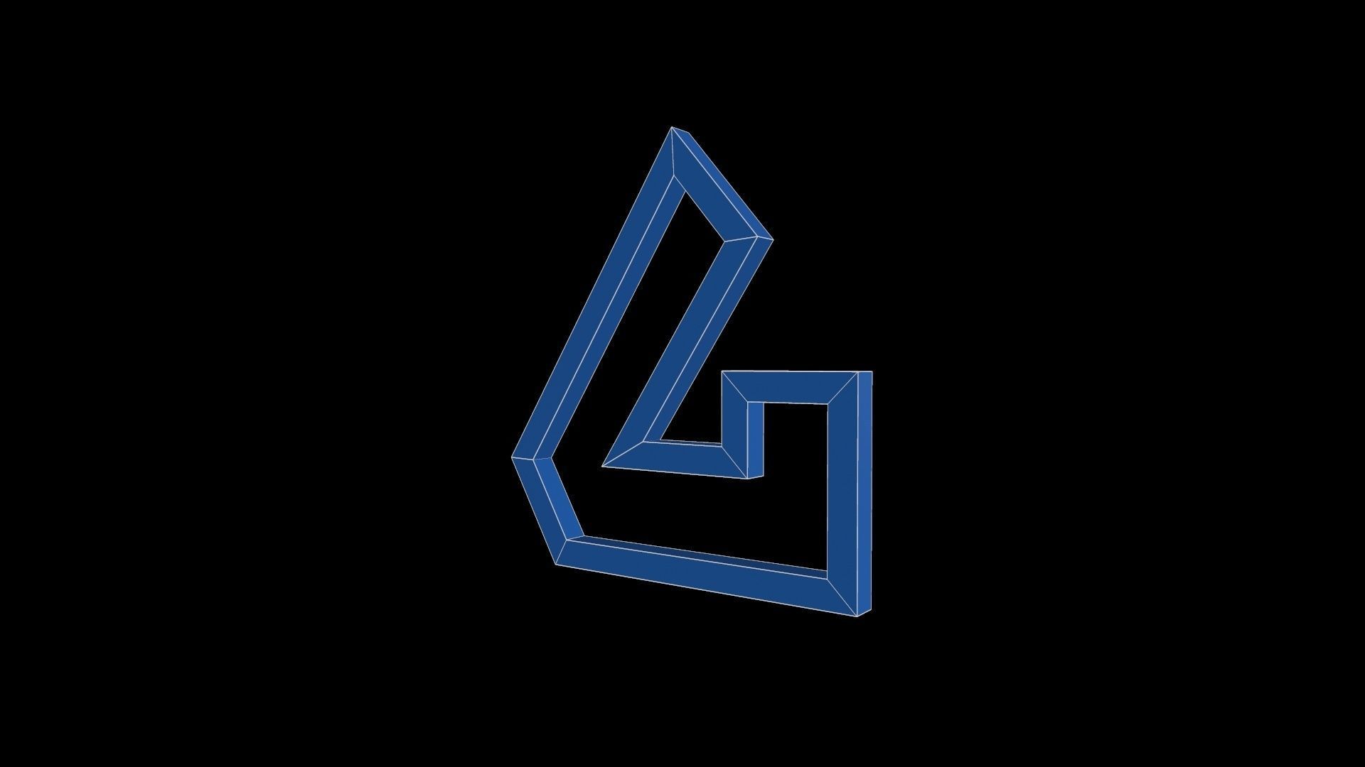 FONTIRON-007 G letter Free low-poly 3D model_3