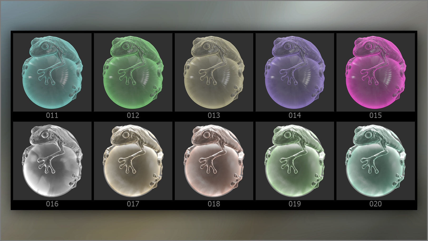 Matcaps Megapack 100 Colored Glass For ZBrush   Texture_5