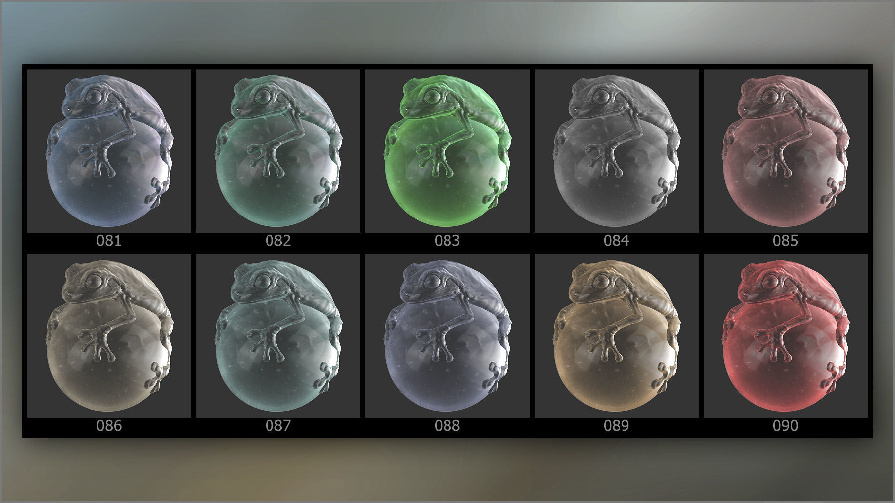 Matcaps Megapack 100 Colored Glass For ZBrush   Texture_12