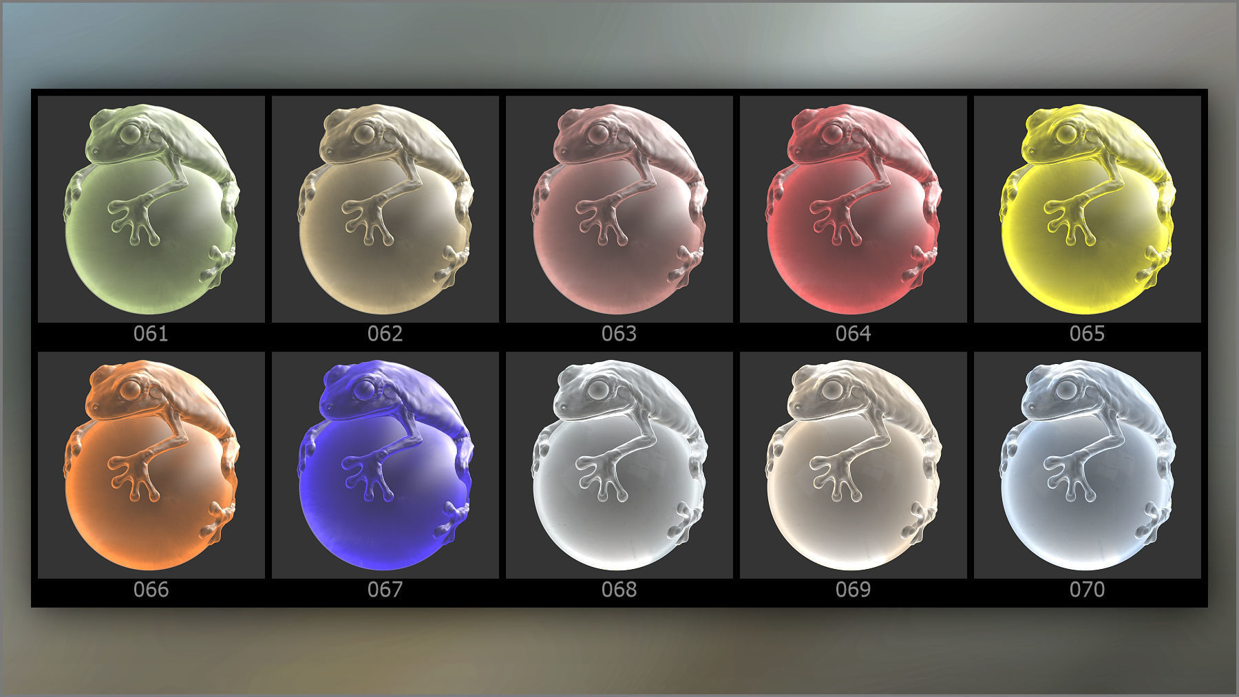 Matcaps Megapack 100 Colored Glass For ZBrush   Texture_10