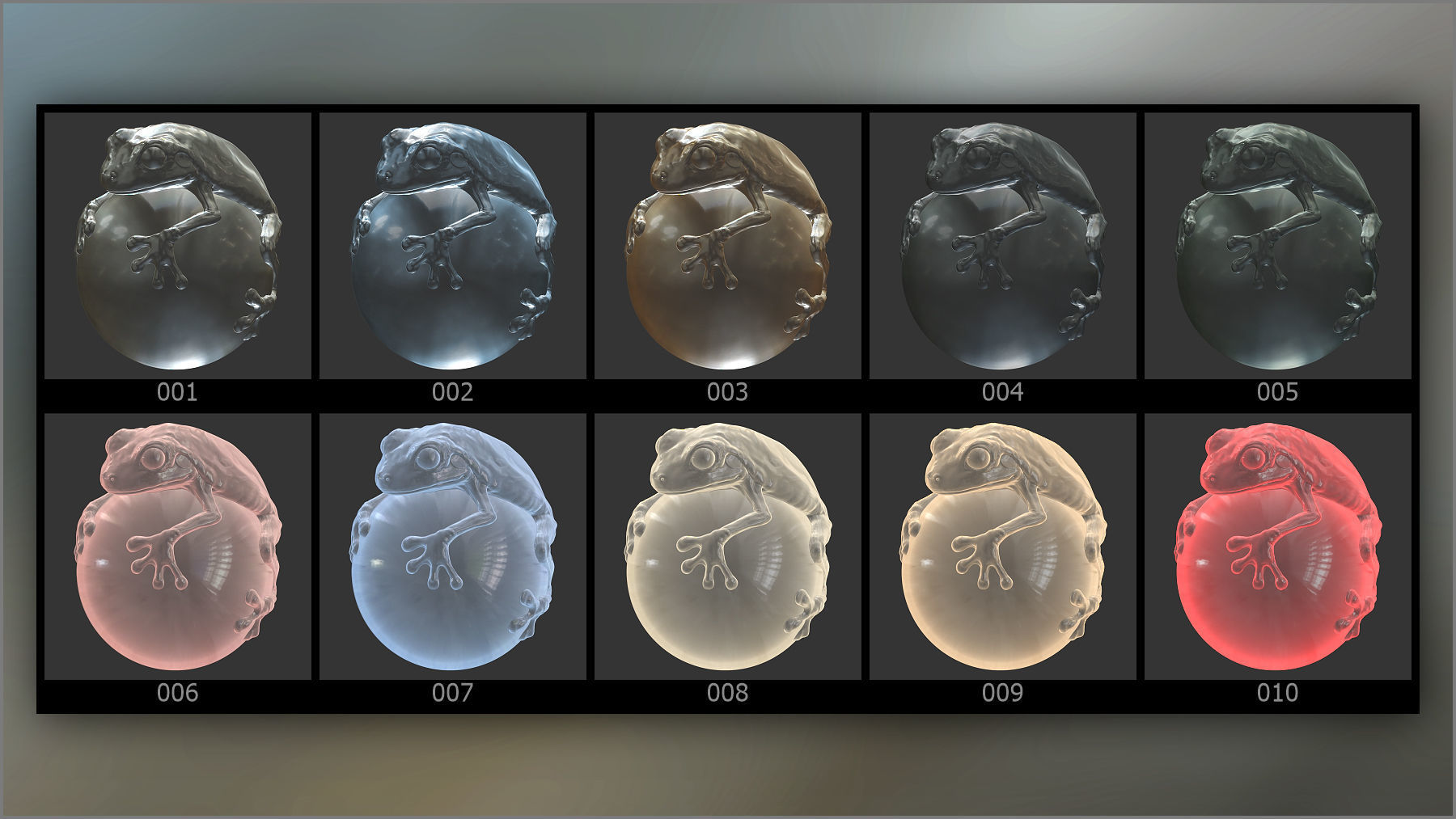 Matcaps Megapack 100 Colored Glass For ZBrush   Texture_4