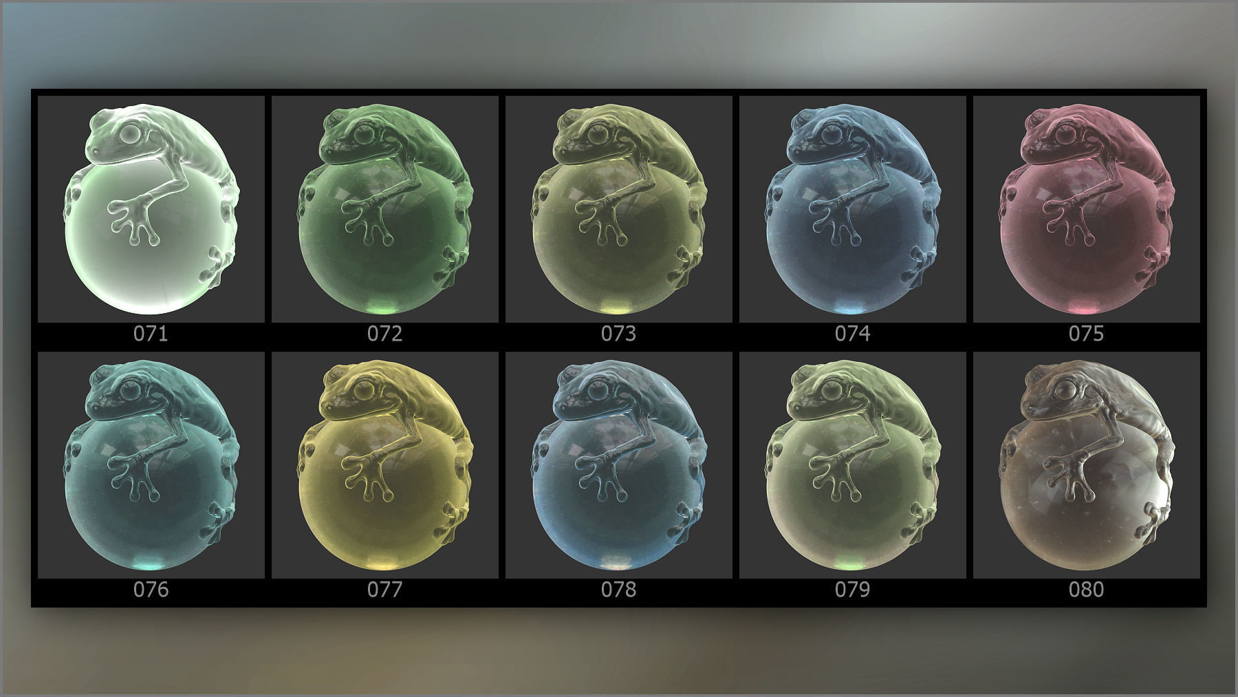 Matcaps Megapack 100 Colored Glass For ZBrush   Texture_11