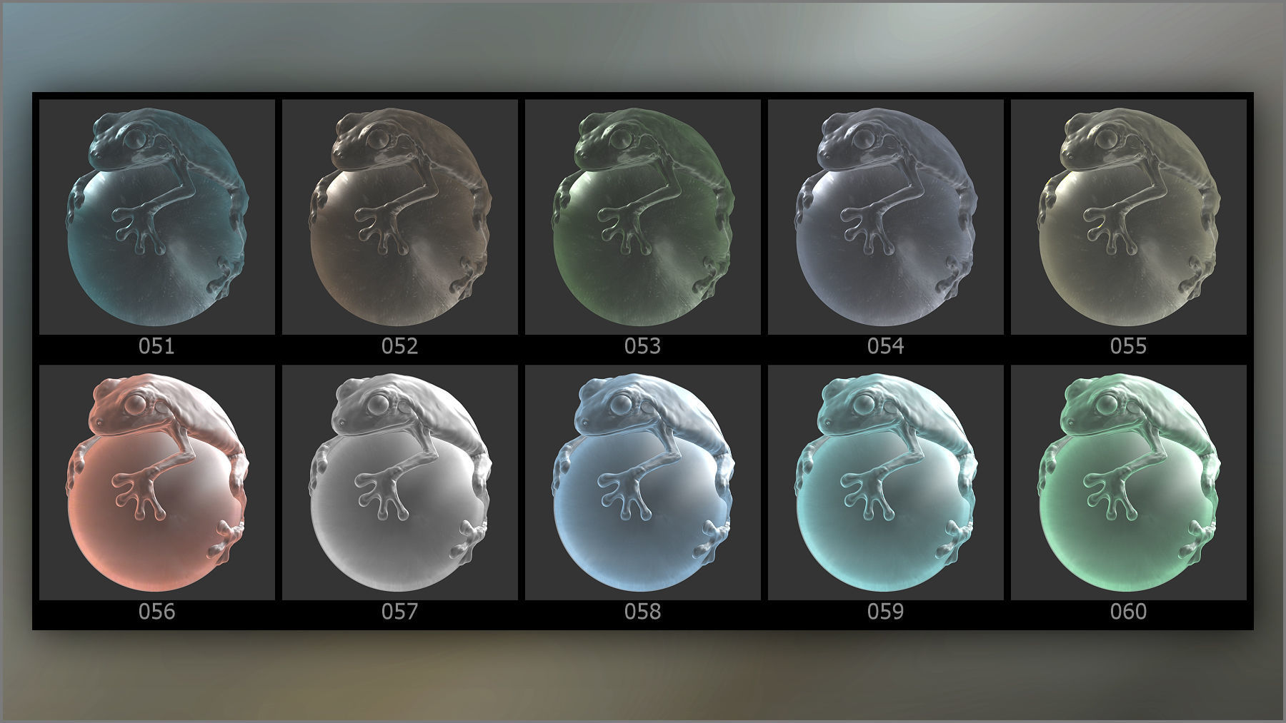 Matcaps Megapack 100 Colored Glass For ZBrush   Texture_9