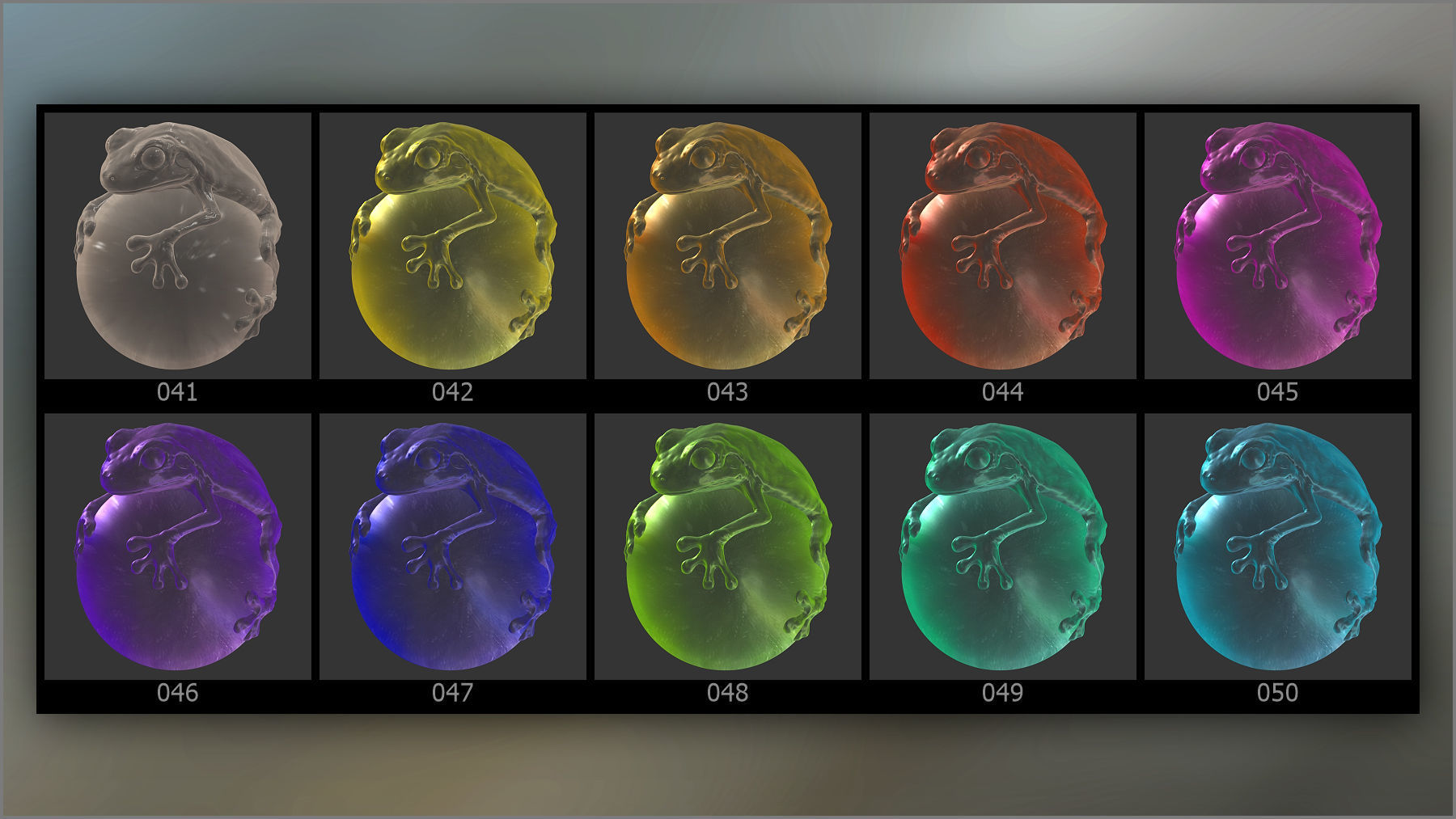 Matcaps Megapack 100 Colored Glass For ZBrush   Texture_8