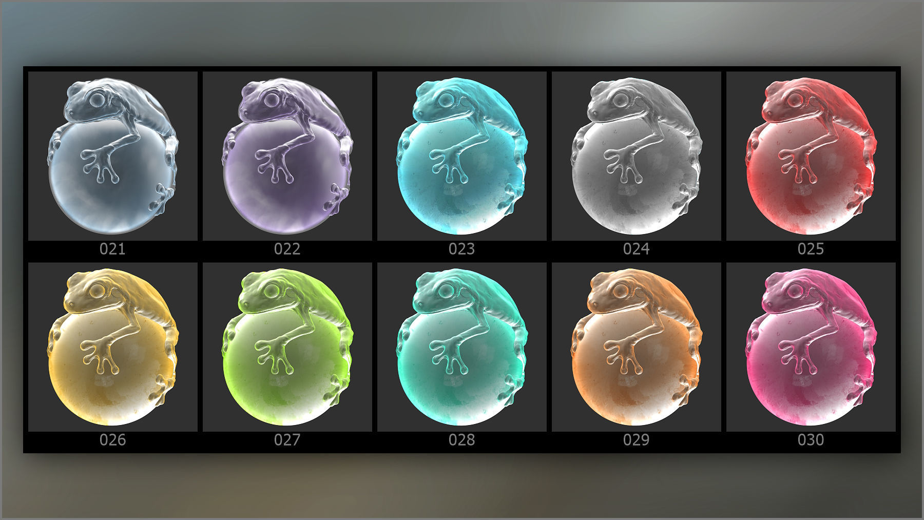 Matcaps Megapack 100 Colored Glass For ZBrush   Texture_6