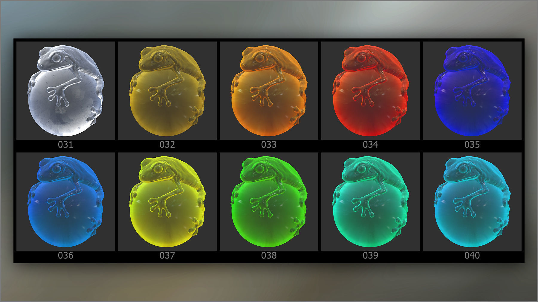 Matcaps Megapack 100 Colored Glass For ZBrush   Texture_7