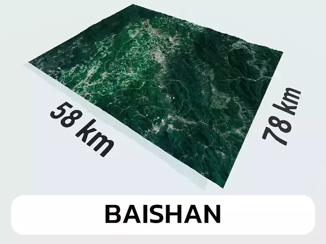 Baishan China City Landscape 3D Model