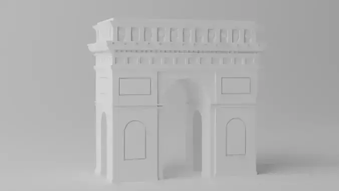 Arc de Triomphe Paris France Landmark Low-poly 3D model