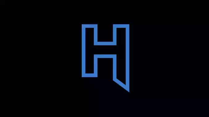 FONTIRON-008 H letter Free low-poly 3D model