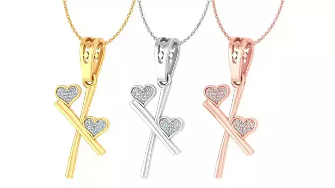 Alphabet - X Diamond Charms Pendant 3dm stl render Detail 