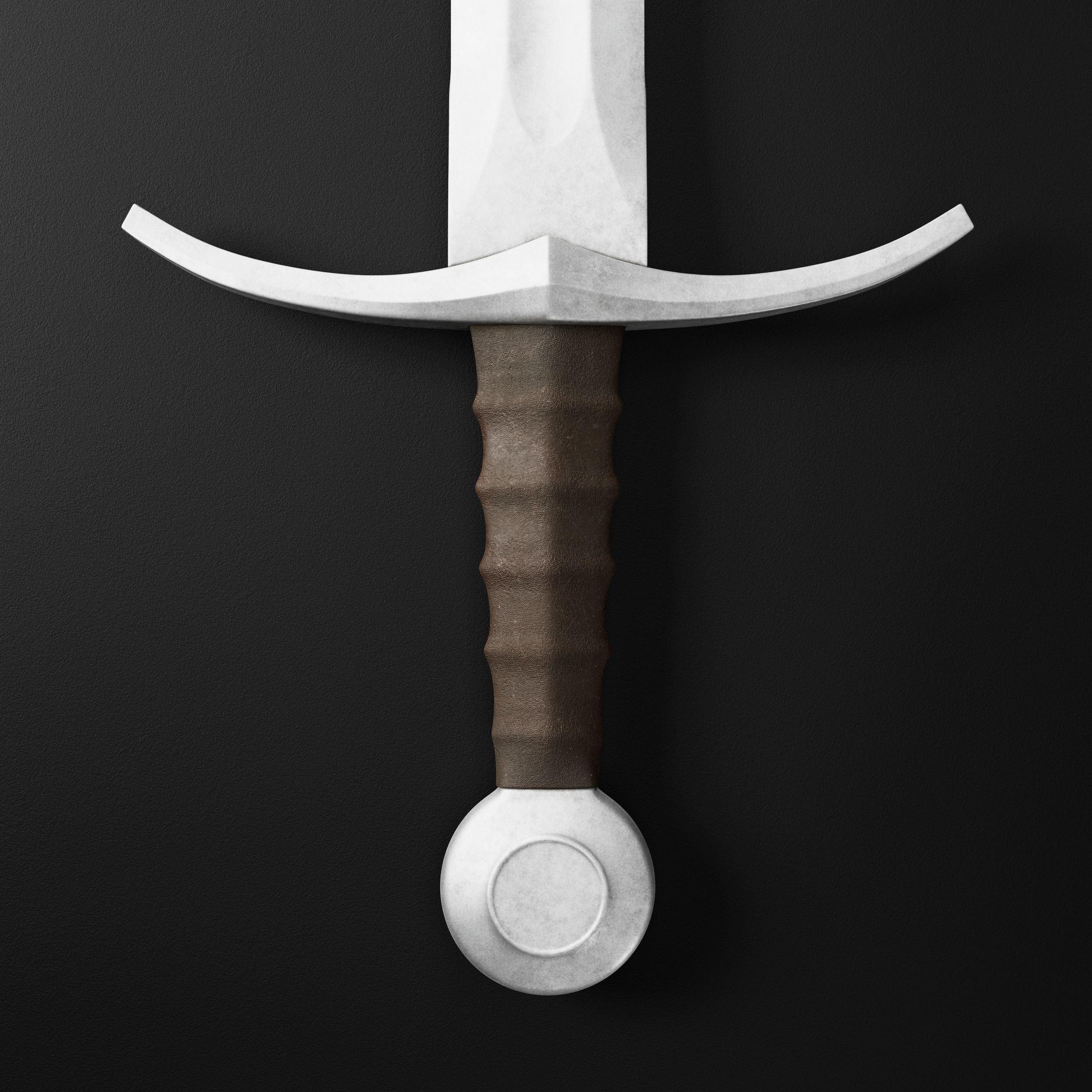 Medieval Sword 02  plus old texture and sheath 3D model_5