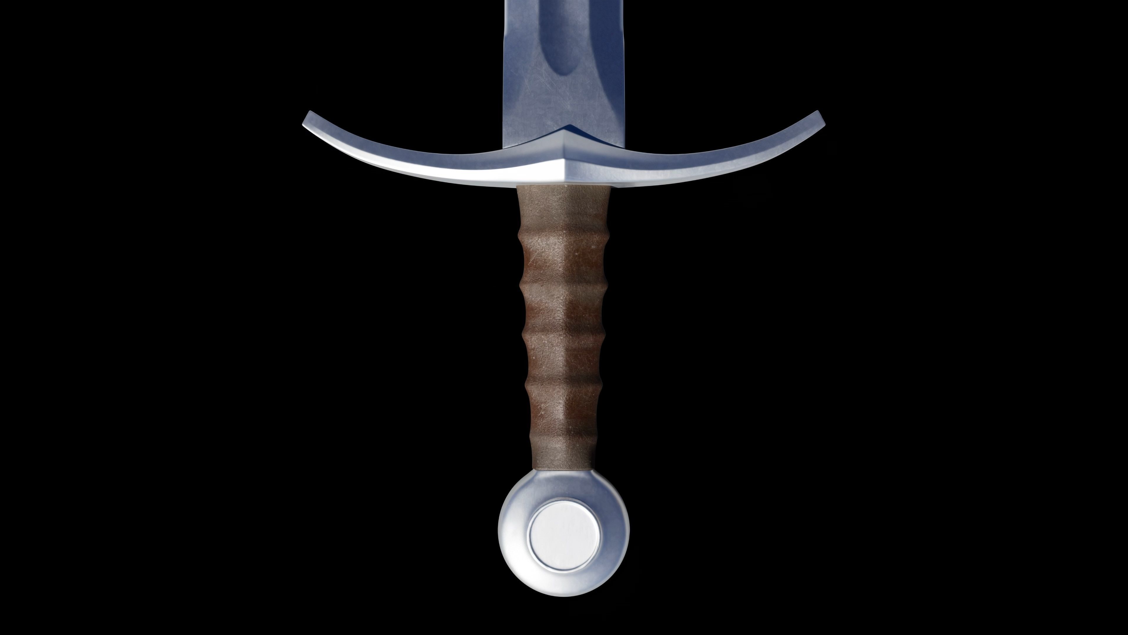 Medieval Sword 02  plus old texture and sheath 3D model_15