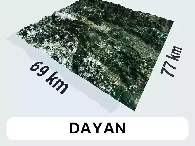 Dayan China City Landscape 3D Model