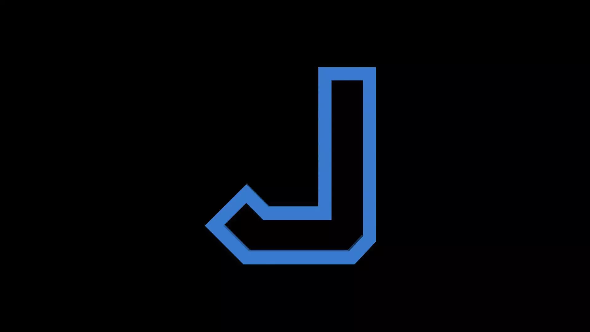 FONTIRON-010 J letter Free low-poly 3D model_0