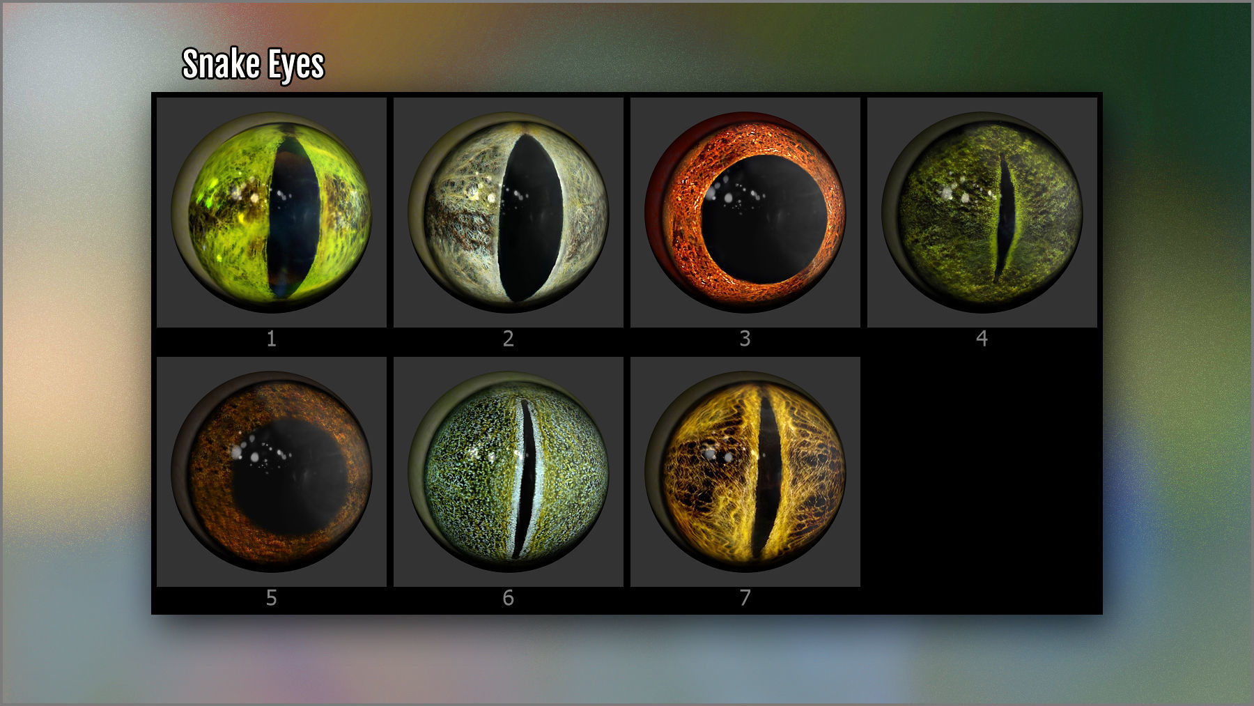 Animal Eye Maker 128 Eyes and ZBrush Plugin 3D model_8