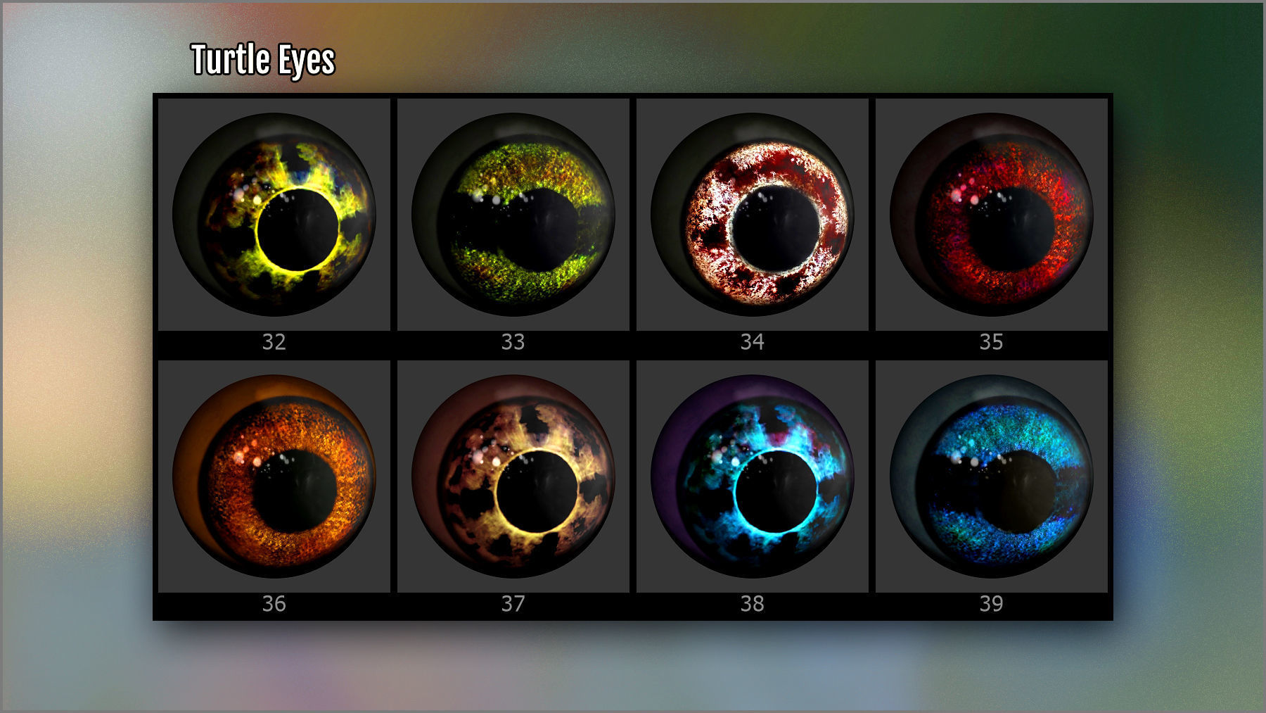 Animal Eye Maker 128 Eyes and ZBrush Plugin 3D model_12