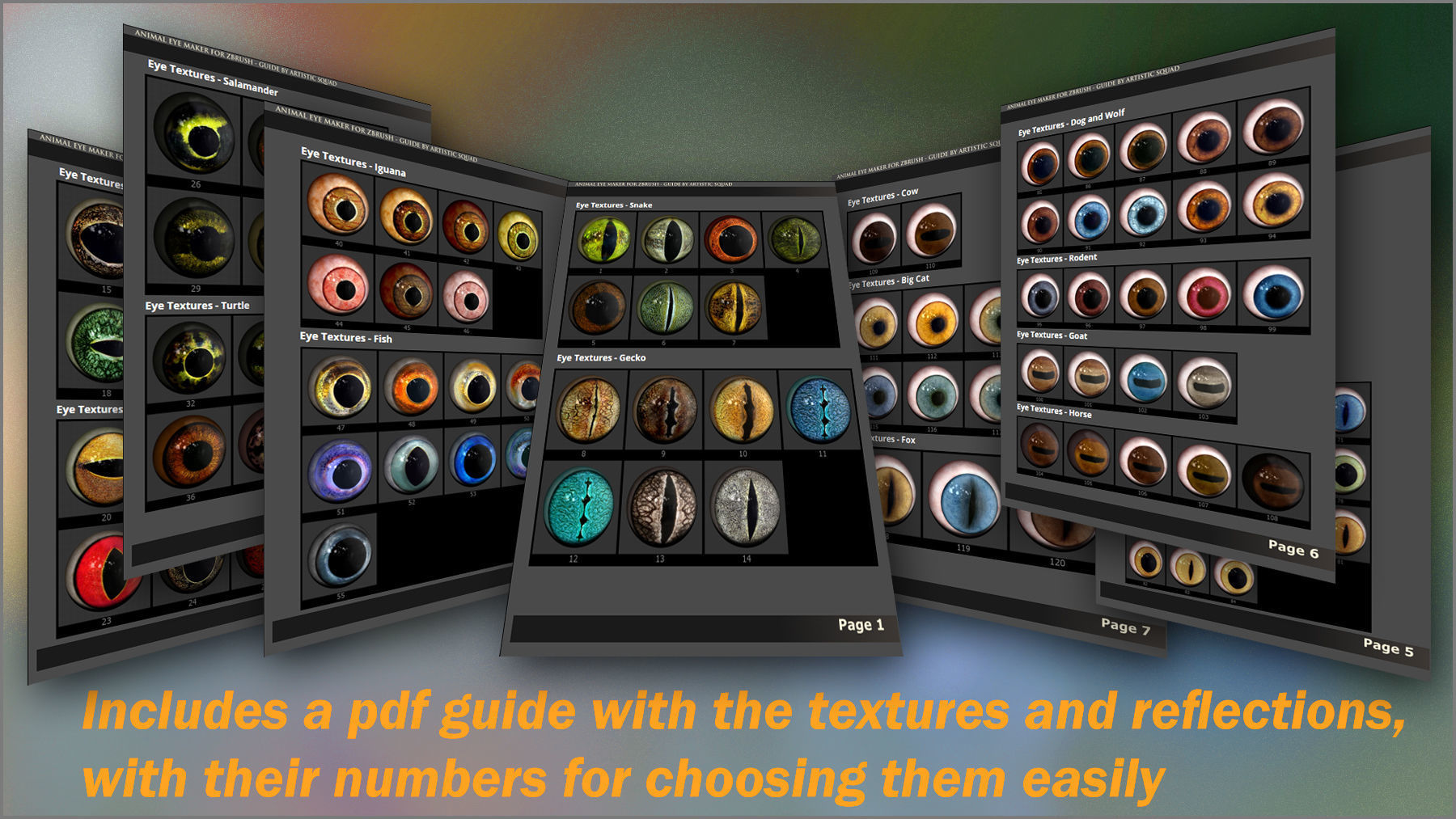 Animal Eye Maker 128 Eyes and ZBrush Plugin 3D model_18