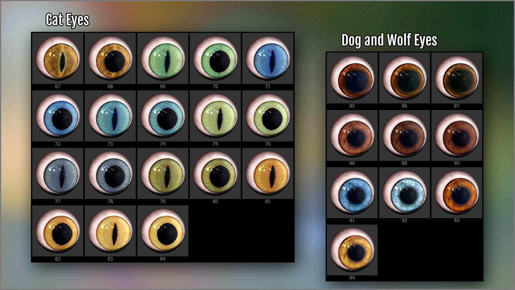 Animal Eye Maker 128 Eyes and ZBrush Plugin 3D model_15