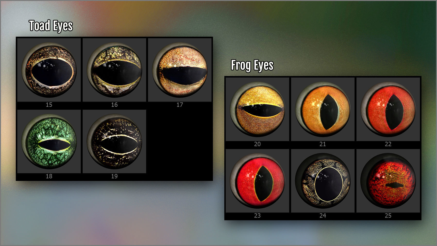 Animal Eye Maker 128 Eyes and ZBrush Plugin 3D model_10