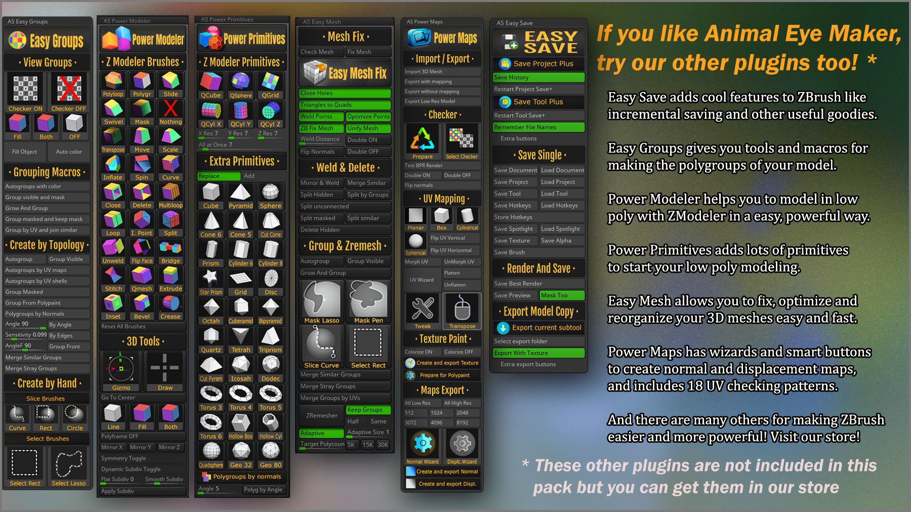 Animal Eye Maker 128 Eyes and ZBrush Plugin 3D model_20