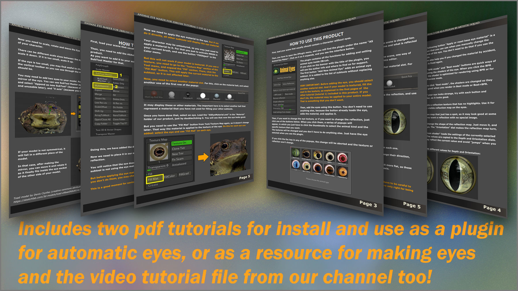 Animal Eye Maker 128 Eyes and ZBrush Plugin 3D model_19