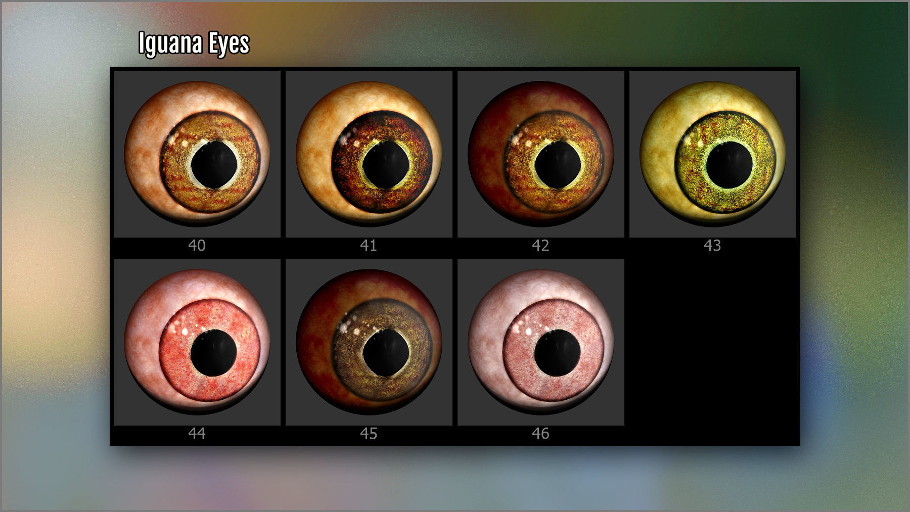 Animal Eye Maker 128 Eyes and ZBrush Plugin 3D model_13