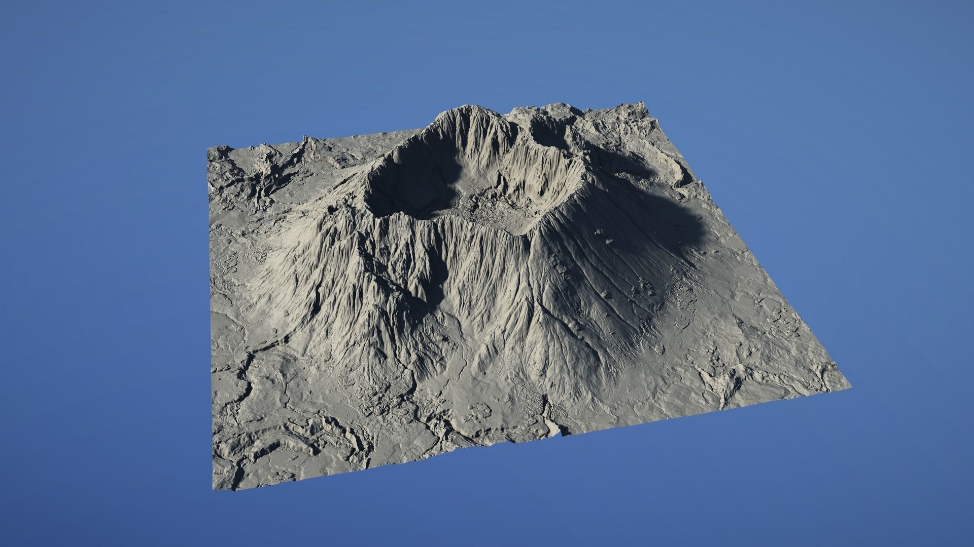 Landscape Environment Volcano Snow 18 Low-poly 3D model_13