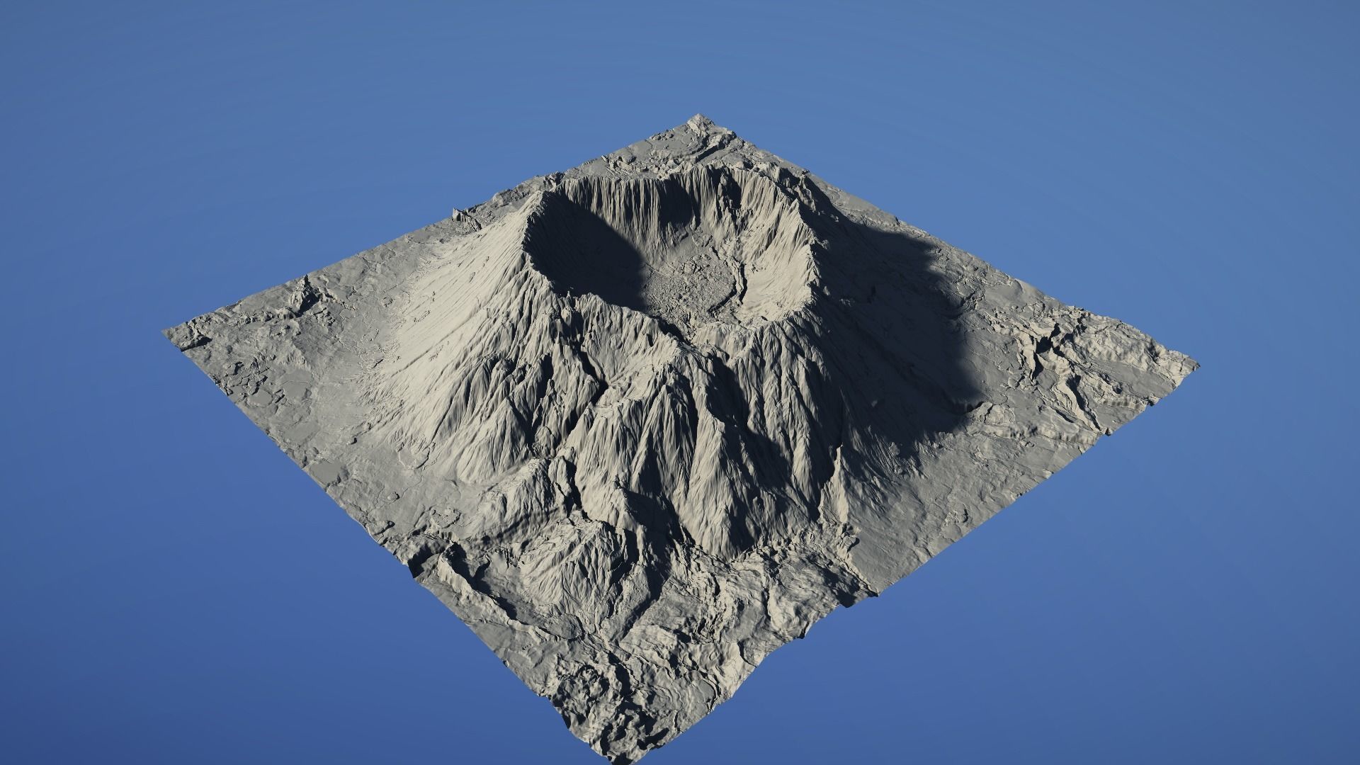 Landscape Environment Volcano Snow 18 Low-poly 3D model_27