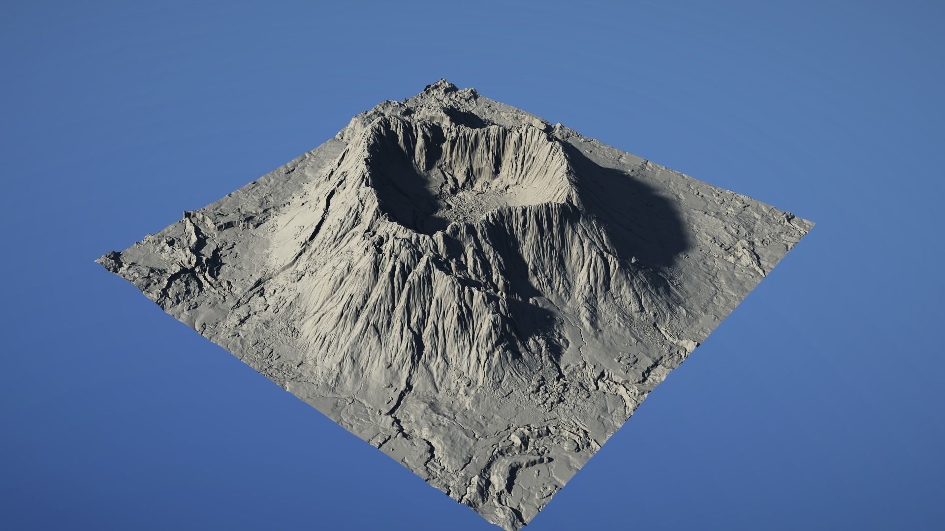 Landscape Environment Volcano Snow 18 Low-poly 3D model_8
