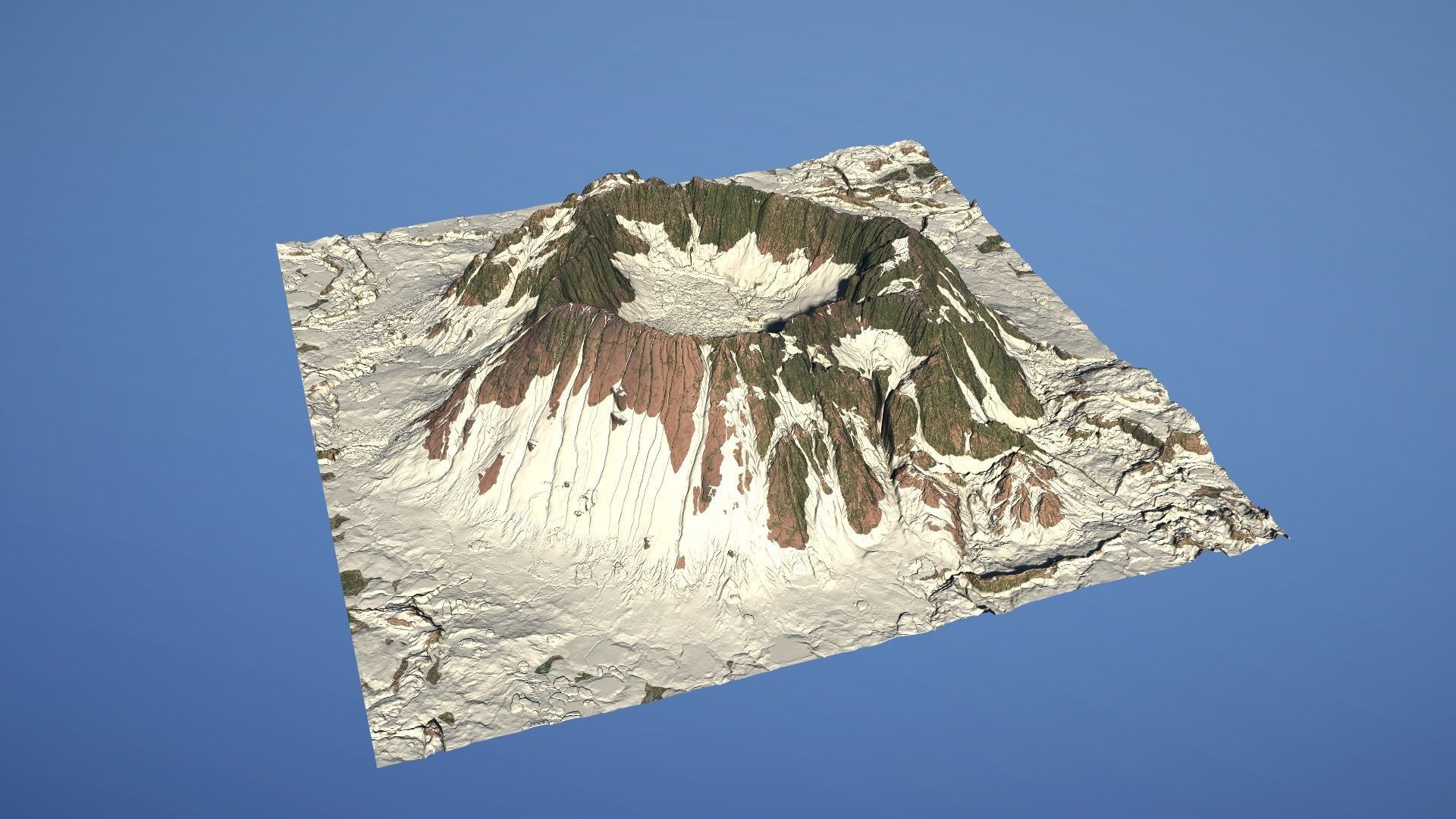 Landscape Environment Volcano Snow 18 Low-poly 3D model_12