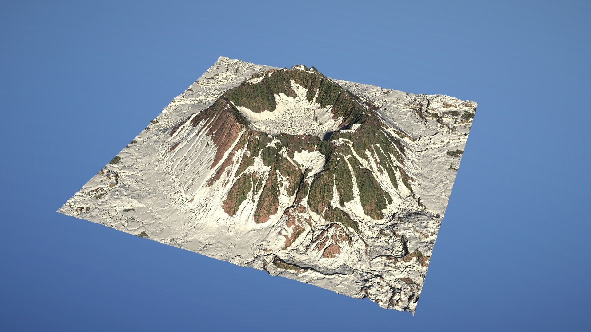 Landscape Environment Volcano Snow 18 Low-poly 3D model_15