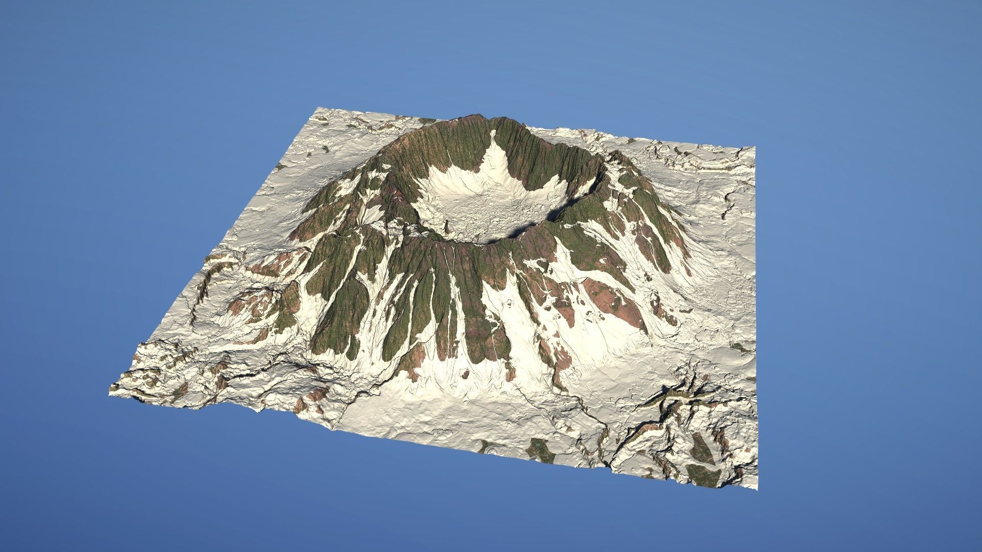 Landscape Environment Volcano Snow 18 Low-poly 3D model_20