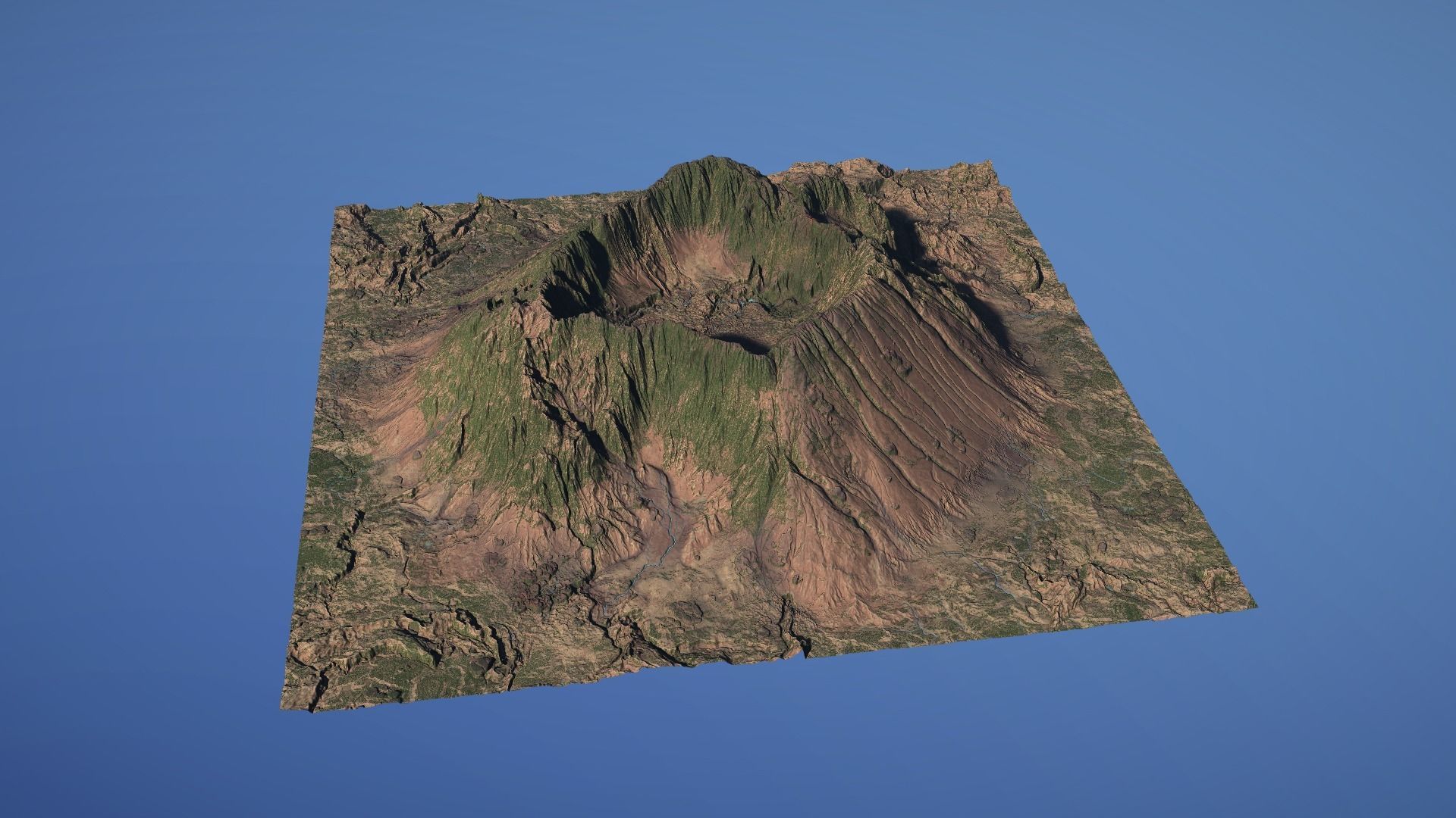 Landscape Environment Volcano Snow 18 Low-poly 3D model_6