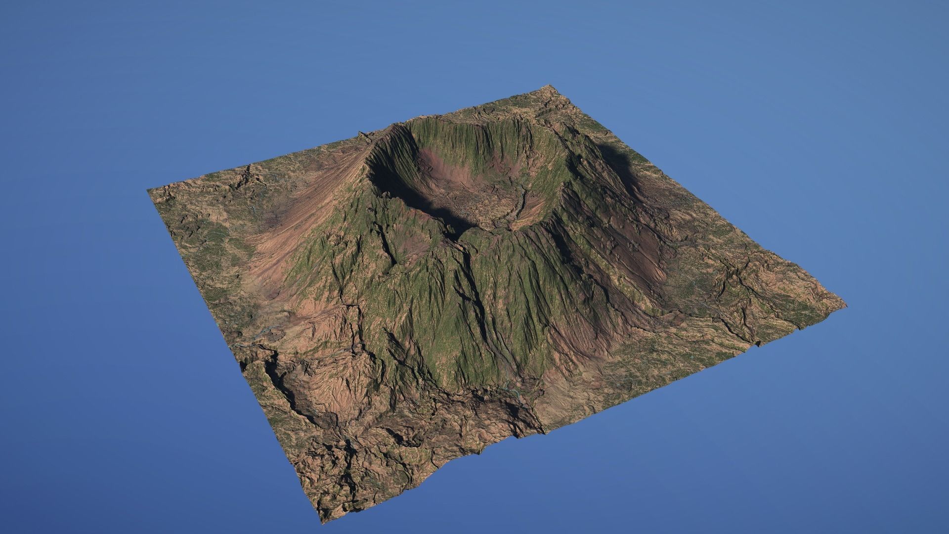 Landscape Environment Volcano Snow 18 Low-poly 3D model_16