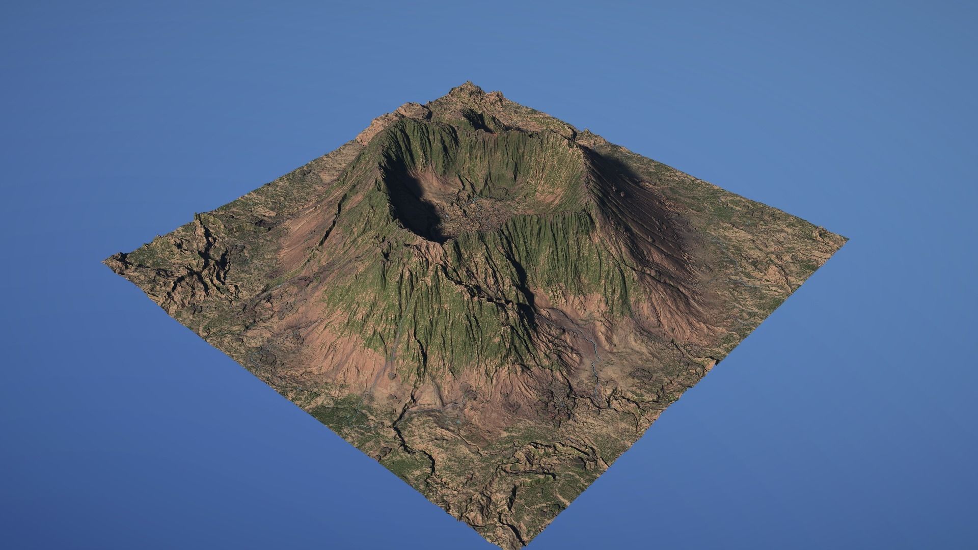Landscape Environment Volcano Snow 18 Low-poly 3D model_4