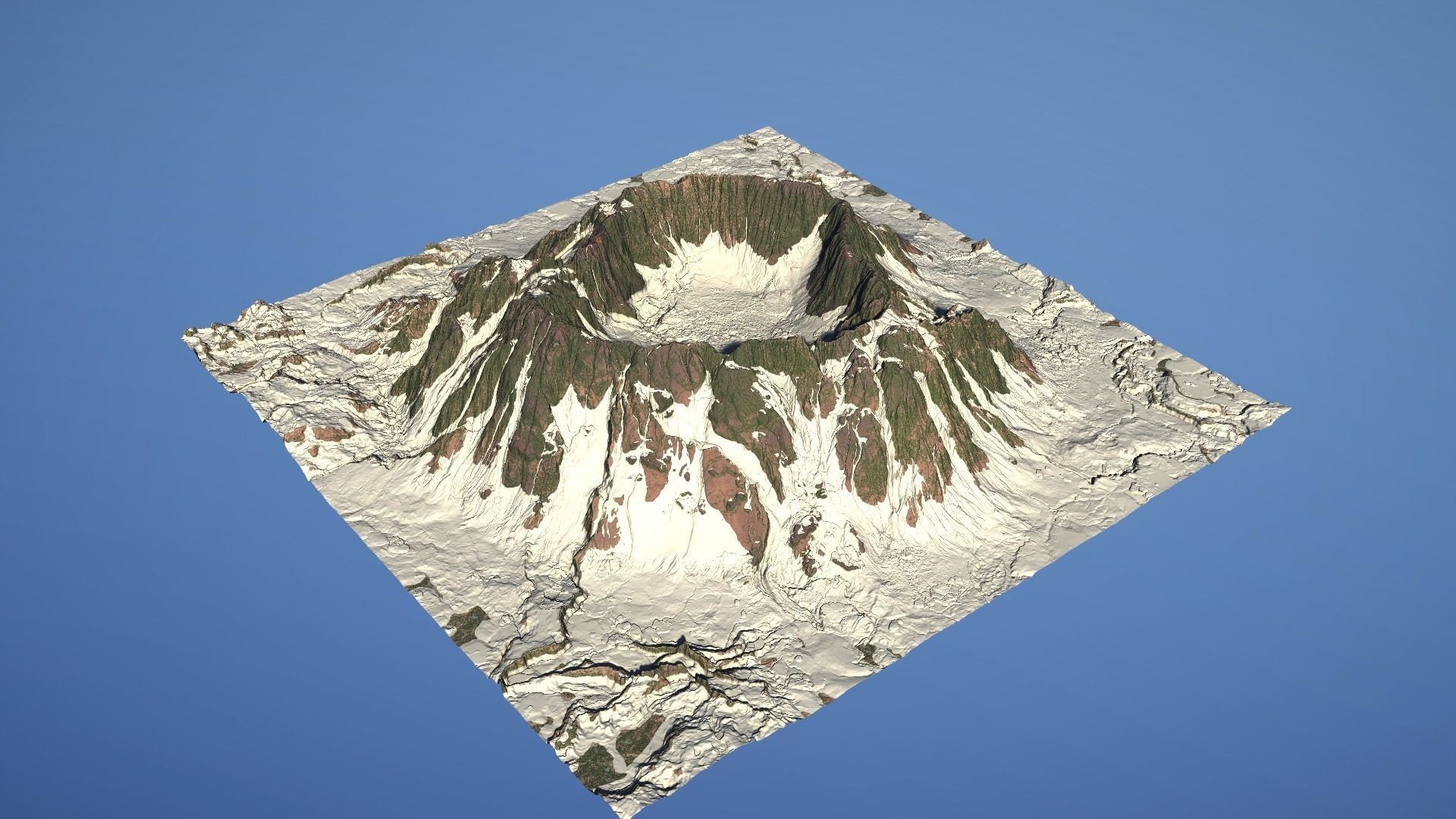 Landscape Environment Volcano Snow 18 Low-poly 3D model_22