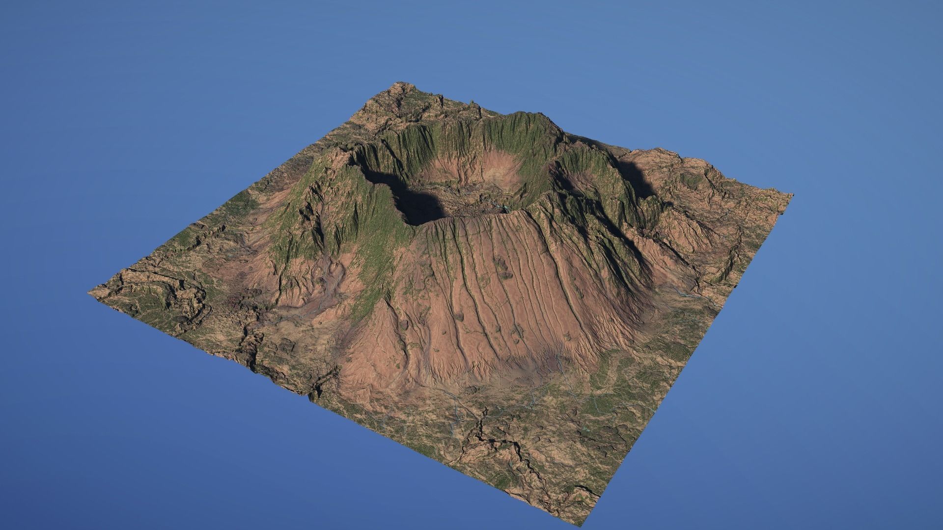 Landscape Environment Volcano Snow 18 Low-poly 3D model_9