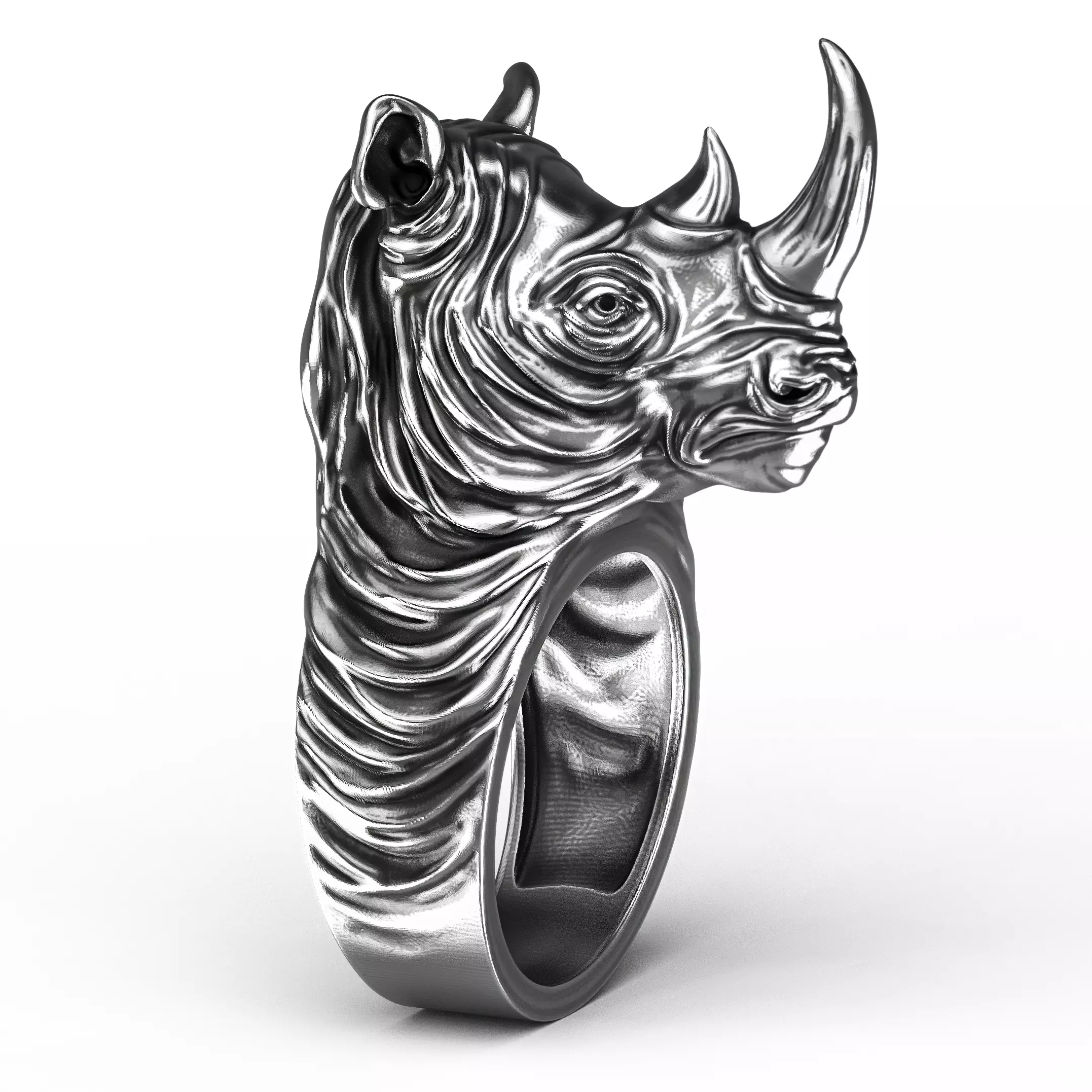 Rhino Ring  3D print model_0