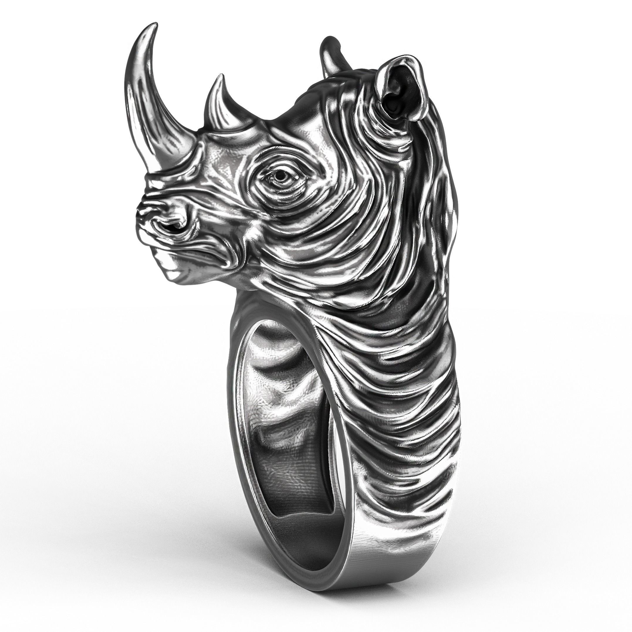 Rhino Ring  3D print model_7