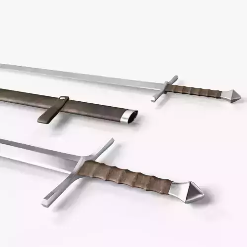Medieval Sword 03    plus old texture and sheath 3D model